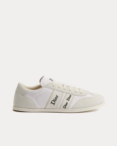 Dior Ribbon Suede Calfskin & Technical Fabric White Low Top Sneakers