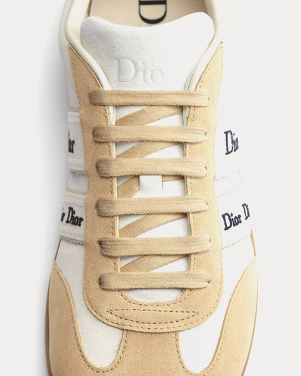 Dior Ribbon Suede Calfskin White / Beige Low Top Sneakers - 5