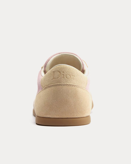 Dior Ribbon Suede Calfskin Pink / Beige Low Top Sneakers - 4