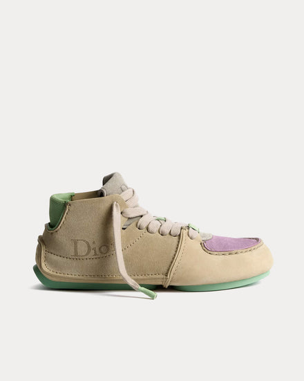 Dior Roadie in Nubuck & Suede Beige / Green / Purple Boots - 1