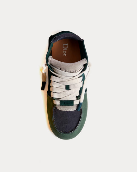 Dior Roadie in Nubuck & Suede Green / Navy Blue Boots - 2