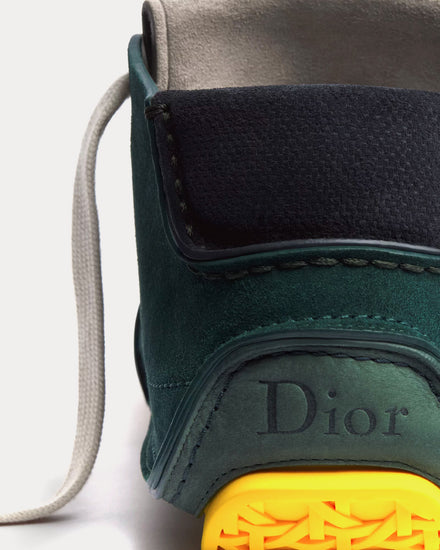 Dior Roadie in Nubuck & Suede Green / Navy Blue Boots - 4
