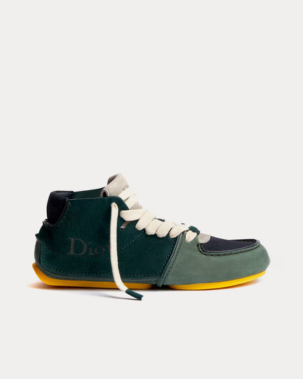 Dior Roadie in Nubuck & Suede Green / Navy Blue Boots - 1