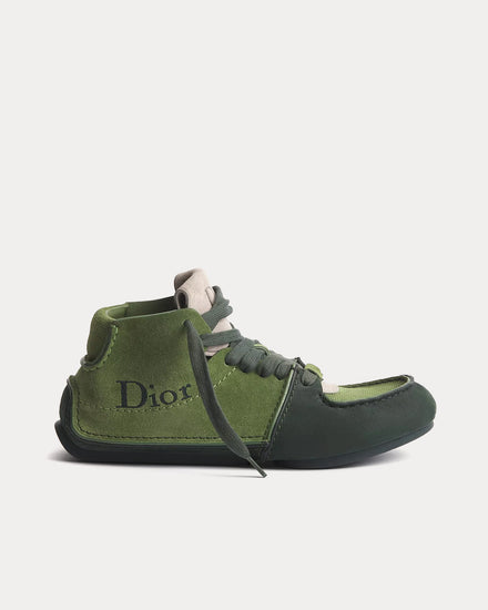 Dior Roadie in Nubuck & Suede Green Boots - 1