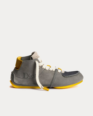 Dior Roadie in Nubuck & Suede Grey / Navy Blue / Yellow Boots