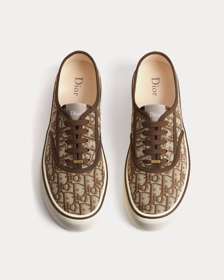 Dior Saltwind in Dior Oblique Jacquard Brown Low Top Sneakers - 2