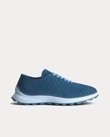 Dior Squash Suede Blue Low Top Sneakers