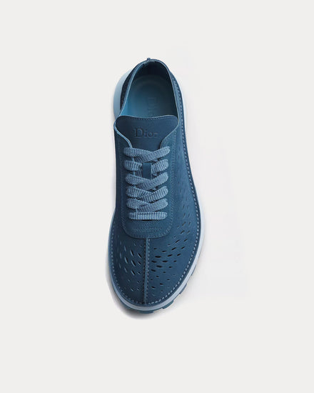 Dior Squash Suede Blue Low Top Sneakers - 2
