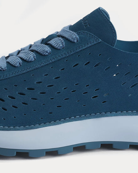 Dior Squash Suede Blue Low Top Sneakers - 4