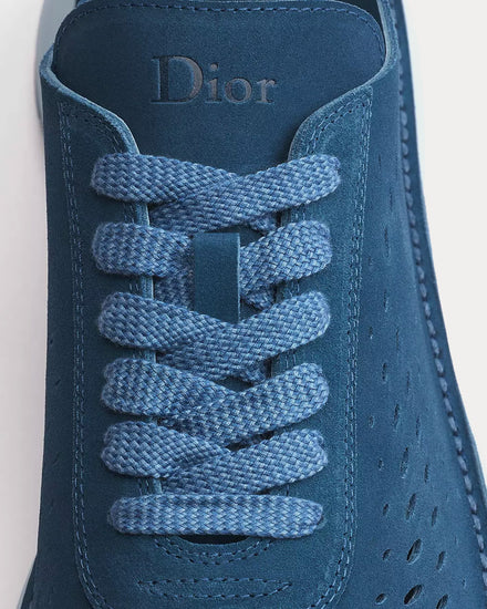 Dior Squash Suede Blue Low Top Sneakers - 5