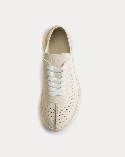 Dior Squash Suede Cream Low Top Sneakers - 2