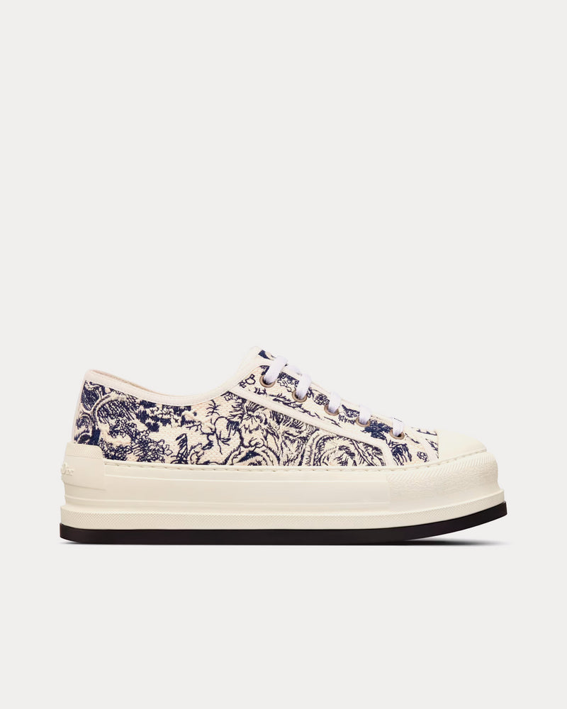 日本未入荷◆D-Connect Toile de Jouy Fantastica Sneaker Walk'n'Dior Sneaker Blue Toile de Jouy Embroidered Cotton | DIOR