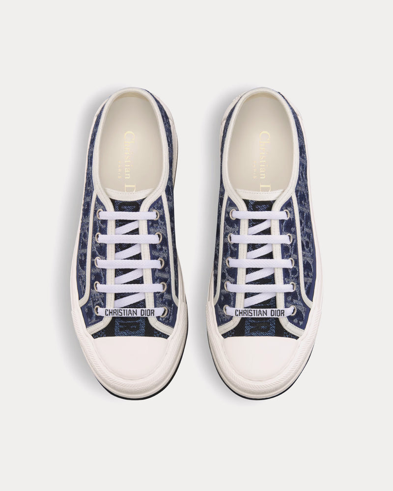 Walk'n'Dior プラットフォームスニーカー Dior Women's Walk'n'Dior Platform Blue Stonewashed-Effect Cotton