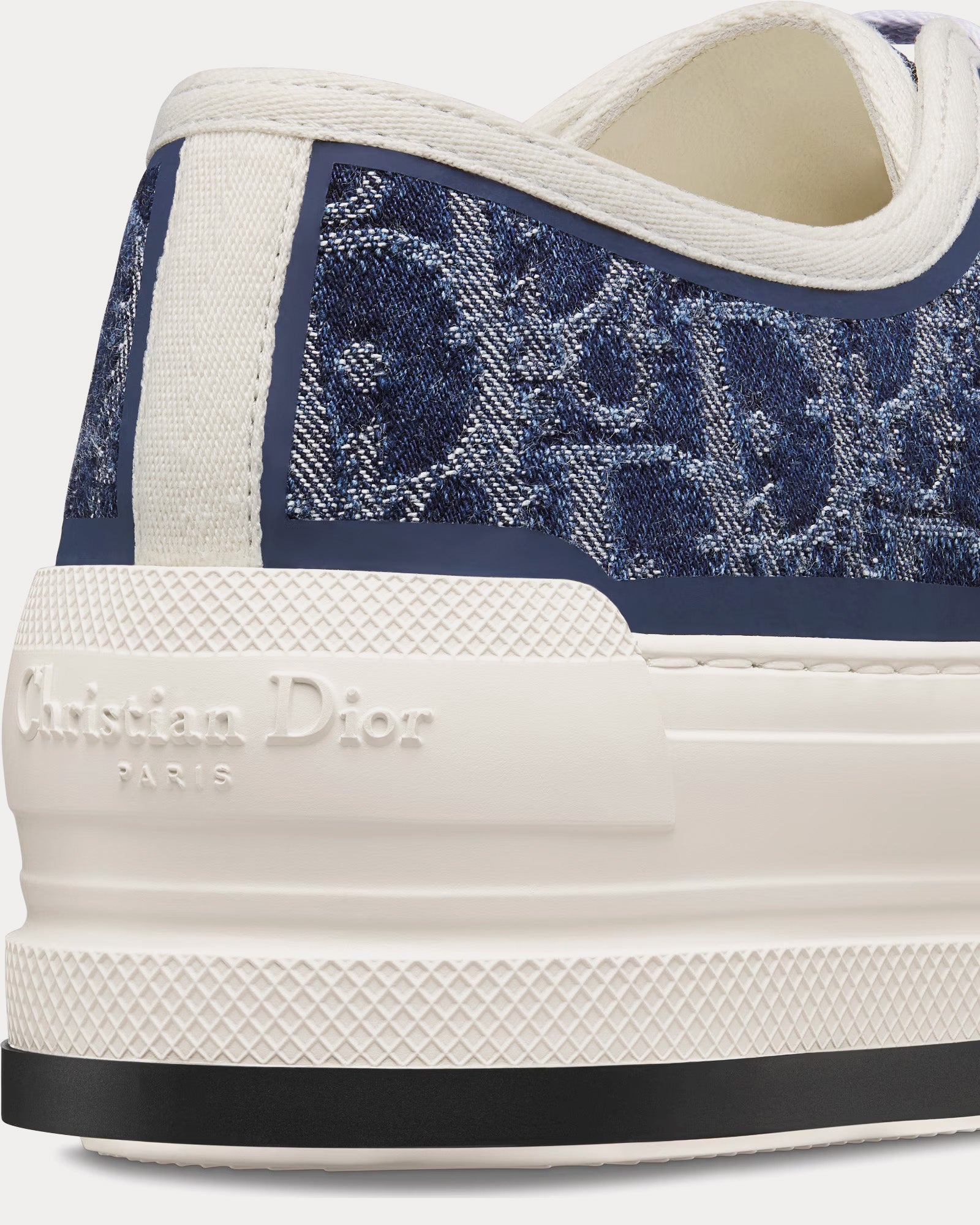 Dior - Walk'n'Dior Platform Blue Stonewashed-Effect Cotton Denim Embroidered with Dior Oblique Motif Low Top Sneakers