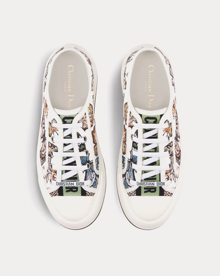 スニーカー Walk'n'Dior Toile de Jouy Mexico Platform Sneakers Walk'n'Dior Platform Sneaker • White and Gold-Tone Toile de