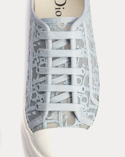 Dior Walk'n'Dior Platform Embroidered Mesh Sky Blue Low Top Sneakers - 3