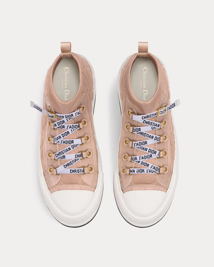 Dior Walk'n'Dior Platform Nude Macrocannage Technical Mesh High Top Sneakers - 2