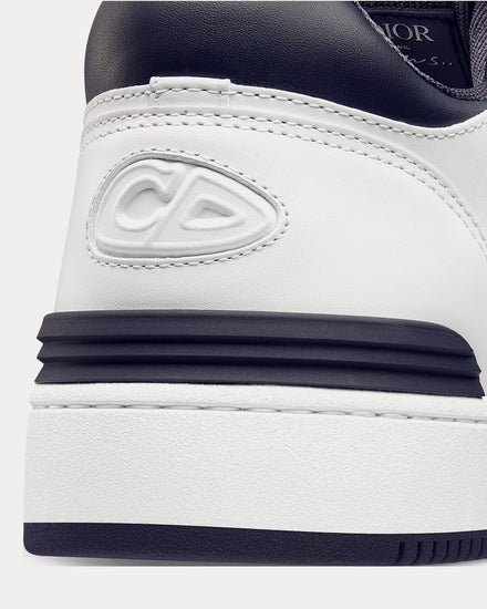 Dior x Kaws B57 Smooth Calfskin & Suede White / Navy Low Top Sneakers - 3
