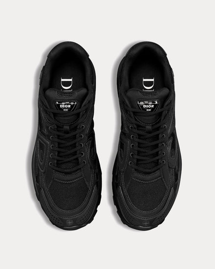Dior x Stone Island B30 Limited & Numbered Edition Black Technical Mesh and Black Dyed Cotton Low Top Sneakers - 2