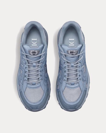Dior x Stone Island B30 Limited & Numbered Edition Blue Technical Mesh and Blue Dyed Cotton Low Top Sneakers - 2
