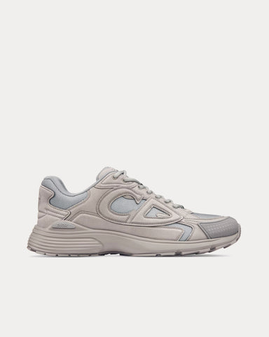 Dior x Stone Island B30 Limited & Numbered Edition Gray Technical Mesh and Gray Dyed Cotton Low Top Sneakers