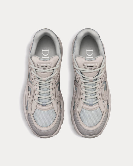 Dior x Stone Island B30 Limited & Numbered Edition Gray Technical Mesh and Gray Dyed Cotton Low Top Sneakers - 2