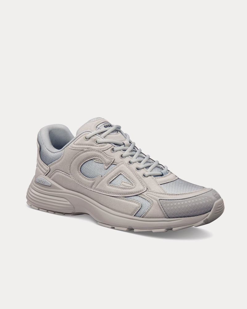 Dior x Stone Island B30 Limited & Numbered Edition Gray Technical Mesh and Gray Dyed Cotton Low Top Sneakers - 3