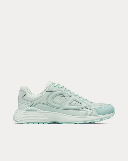 Dior x Stone Island B30 Limited & Numbered Edition Light Green Technical Mesh and Light Green Dyed Cotton Low Top Sneakers - 1