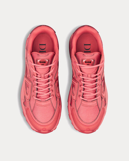 Dior x Stone Island B30 Limited & Numbered Edition Red Technical Mesh and Red Dyed Cotton Low Top Sneakers - 2