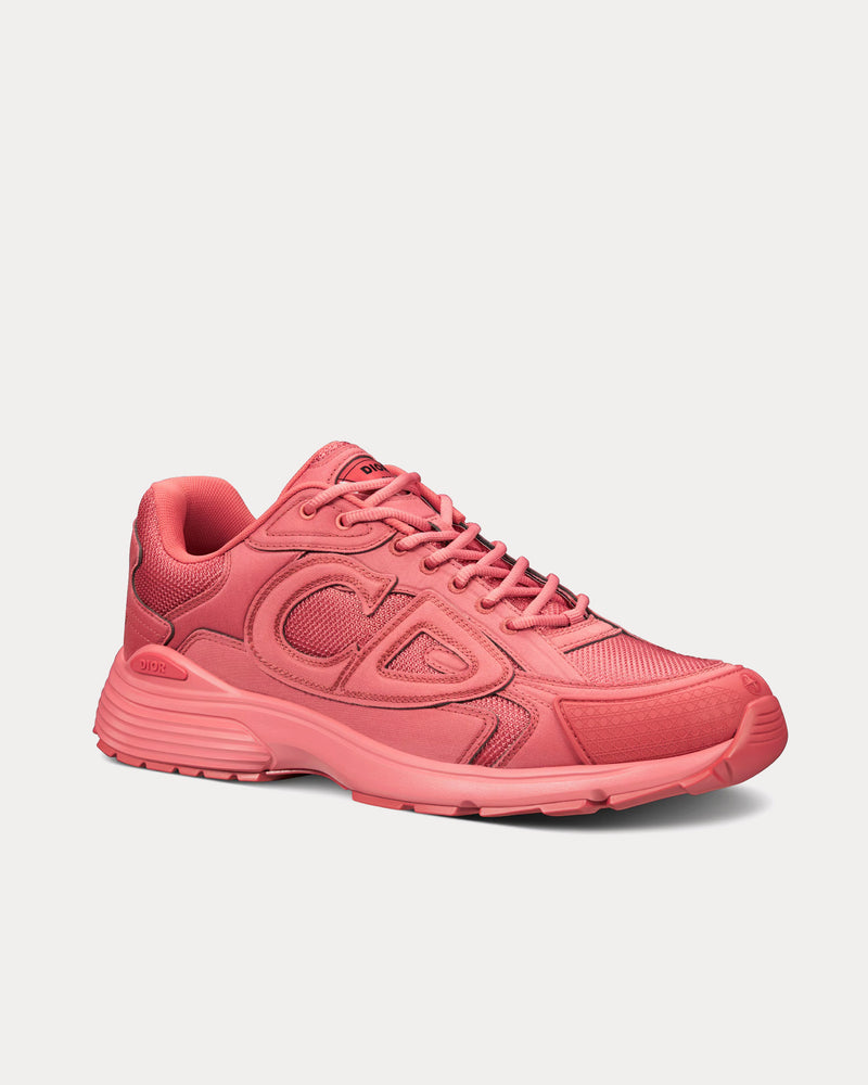 Dior x Stone Island B30 Limited & Numbered Edition Red Technical Mesh and Red Dyed Cotton Low Top Sneakers - 3