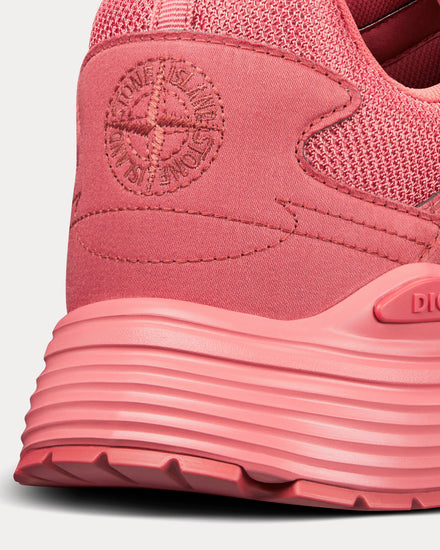 Dior x Stone Island B30 Limited & Numbered Edition Red Technical Mesh and Red Dyed Cotton Low Top Sneakers - 4