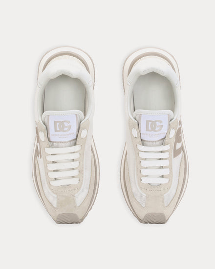 Dolce & Gabbana DG Cushion Mixed Material White Low Top Sneakers - 2