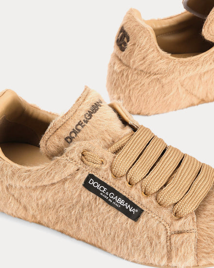 Dolce & Gabbana Portofino Soft Alpaca Beige Low Top Sneakers - 4
