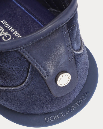 Dolce & Gabbana Gimondi Plus Calfskin Blue Low Top Sneakers - 5