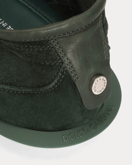 Dolce & Gabbana Gimondi Plus Calfskin Green Low Top Sneakers - 5