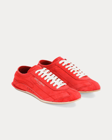 Dolce & Gabbana Gimondi Plus Calfskin Red Low Top Sneakers - 2