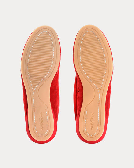 Dolce & Gabbana Gimondi Plus Calfskin Red Low Top Sneakers - 4
