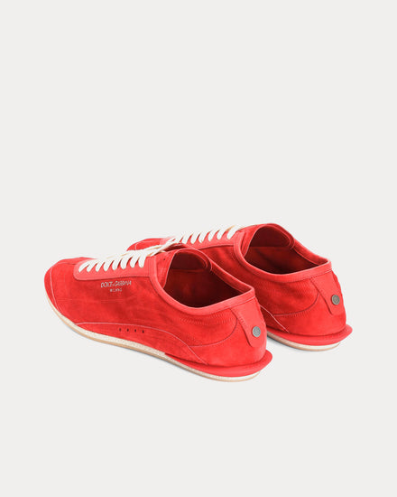 Dolce & Gabbana Gimondi Plus Calfskin Red Low Top Sneakers - 3