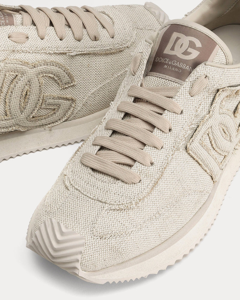 Dolce & Gabbana DG Cushion Cotton & Linen Beige Low Top Sneakers - 4