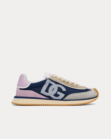 Dolce & Gabbana DG Cushion Mixed Material Blue / Grey Low Top Sneakers