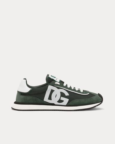 Dolce & Gabbana DG Cushion Mixed Material Green Low Top Sneakers