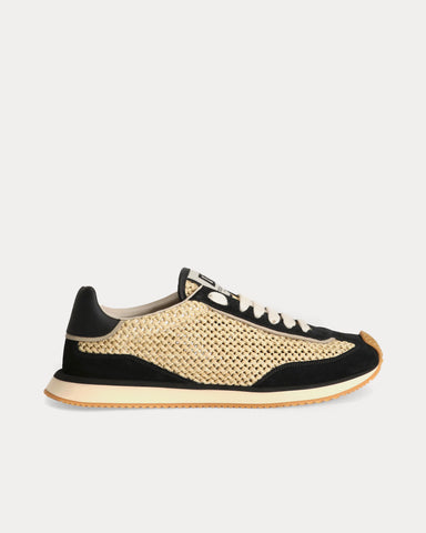 Dolce & Gabbana DG Cushion Mixed Material Black / Beige Low Top Sneakers