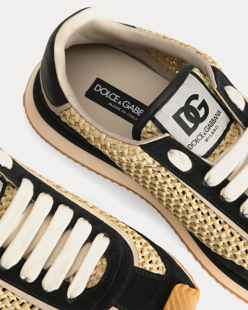 Dolce & Gabbana DG Cushion Mixed Material Black / Beige Low Top Sneakers - 4