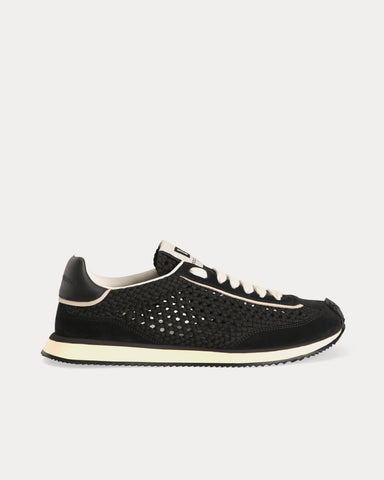 Dolce & Gabbana DG Cushion Mixed Material Black Low Top Sneakers