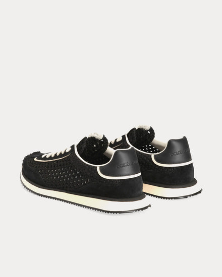 Dolce & Gabbana DG Cushion Mixed Material Black Low Top Sneakers - 3