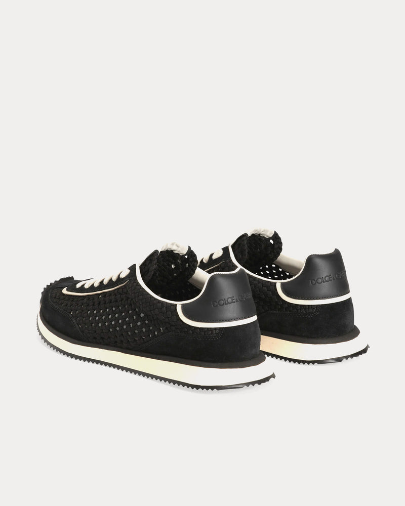 Dolce & Gabbana DG Cushion Mixed Material Black Low Top Sneakers - 3