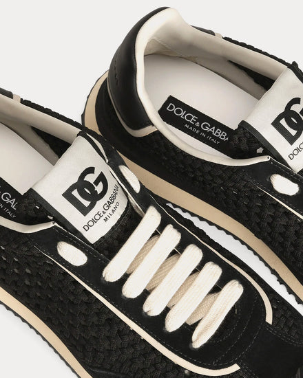Dolce & Gabbana DG Cushion Mixed Material Black Low Top Sneakers - 4