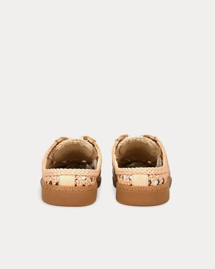 Dolce Vita Notice Woven Backless Beige Slip On Sneakers - 4