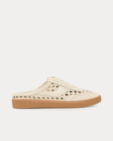 Dolce Vita Notice Woven Backless White Slip On Sneakers