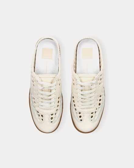 Dolce Vita Notice Woven Backless White Slip On Sneakers - 2